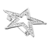 VILLCASE Broche Mariage Alliage en Décorative D'étoile pour Argenté ou Femme à Cinq Branches, Élégante et Stylée de Anniversaires Tenue