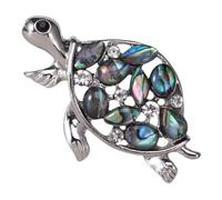 VILLCASE Broche Tortue en Alliage Métal Argenté Épingle à Revers Décorative pour Vêtements Foulards et Chapeaux Accessoire Mode Femme Broche Pins Élégante pour Costume et Paquet
