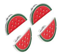 VILLCASE Broches Pastèque en Métal Émaillé Lot de 4 Pièces Motif Tranche de Pastèque Colorée Accessoires Mode pour Vêtements Paquet et Chapeaux Présent Anniversaire et Fête Unisexe