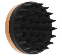 VILLCASE Brosse à Shampoing Nettoyage Profond et en Silicone et Bambou pour Massage du Cuir Chevelu Relaxation des Muscles Tête
