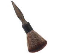 VILLCASE Brosse de Barbier Douce à Fibres Naturelles, Manche en Bois Long, Brosse à Cheveux Professionnelle pour Cou, Salon Coiffure et Usage Domestique, Outil Coiffure Plumeau de Cou