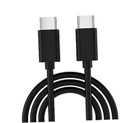 VILLCASE Câble de Chargement Type-C Double Port Câble de Données Flexible pour Téléphone Utilisable à la Maison au Bureau en Voyage 1.5M Noir
