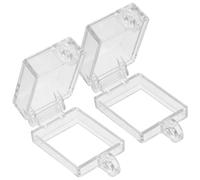 VILLCASE Cache Bouton Étanche pour Interrupteur Bateau en Plastique Transparent avec Adhésif Double Face, 2 Pièces, Protection Anti-faute pour Maisons avec Garçon et Filles et Camions