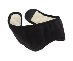 VILLCASE Cache Oreille en Peluche Noir pour Adultes, Confortable et Chaud, pour Dormir et Activités en Plein Air, Bandeau Anti-bruit Sommeil Paisible