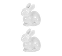 VILLCASE Cache-vis Décoratifs pour Toilettes en Céramique Blanche 2pcs Design Lapin Mignon pour Décoration Wc et Installation Facile Espaces Féminins