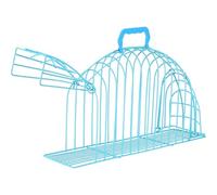 VILLCASE Cage de Bain Portable pour Chatons et Petits Chiots en Fer Bleu, Design Anti-griffures et Respirant, Toilettage Bain des Animaux Domestiques