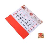 VILLCASE Calendrier Mural Suspendu Chinois Design Zodiacal Unique Décoration Festive et Planification Quotidienne Harmonie Imprimé et Éducatif Significatif pour An Chinois