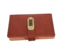 VILLCASE Carnet D’épargne avec Cadenas à Mot de Passe, Classeur Budget 100 Enveloppes en Pu Crocodile, Organiseur Marron Foncé 17,8 X 11 Cm, Gestion D'argenté Sécurisée pour Bureau