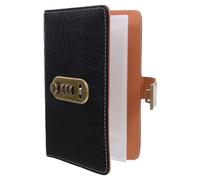 VILLCASE Carnet de Gestion Économies avec Serrure à Code Organiseur Étanche PU Crocodile avec Pochettes pour Budget et Suivi Épargne Sécurisé