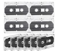 VILLCASE Cassette Audio Vierge Réinscriptible 10 Pièces 60 Boîtier Rigide Transparent en Plastique Capacité D'enregistrement Étendue, Style Vintage pour Projets Créatifs et Présents