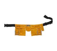 VILLCASE Ceinture Porte-Outils Électricien en Cuir Véritable Sacoche à Outils Multipoches avec Double Compartiment Taille Ajustable pour Hommes et Femmes Rangement Sécurisé et Mobilité