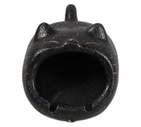 VILLCASE Cendrier Décoratif de Chat, Céramique Noire, Grand Format | Décoratif et Fantaisiste, Usage Table ou Extérieur, Facile à Nettoyer, Résiste à L’usure, pour Fumeurs