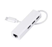 VILLCASE Centre de Carte réseau de Type-C Type USB moyeu Soutien Blanche