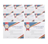 VILLCASE Certificats de Récompense pour Étudiants 10 Feuilles en Papier Couché Épais, Impression Colorée Délicate pour Cérémonie de Remise de Diplômes et Spectacles Scolaires