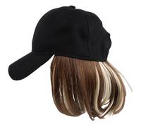VILLCASE Chapeau D'été Vacances en Toile avec Postiche Intégrée, Large Bordure en Fibre Haute Température, Style Classique pour Femmes, pour Occasions Décontractées Saison Printanière