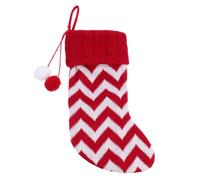 VILLCASE Chaussette de Noël Suspendue en Peluche Rayée pour Petits Présents | Boucle Solide Facile à Accrocher, Poche pour Bonbons et Chocolats, Décoration Festive de Fenêtre, Destinée aux Garçon Fille