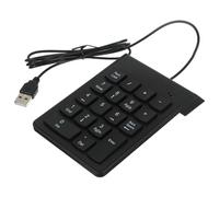 VILLCASE Clavier Numérique USB Noir 19 Touches Mécanique Compact en Plastique, Pavé Numérique pour Finance et Secteur Bancaire, Gain de Place Assuré