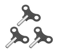 VILLCASE Clé D'horloge en Acier Inoxydable 4,4 Mm Lot de 3, Clé Remonter Horloge Ancienne, Outil pour Remontage de Pendules et Horloges Domestiques