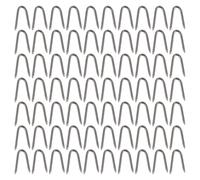 VILLCASE Clous en U pour Clôtures de Jardin 140 Pcs en Fer, Agrafes Galvanisées pour Fixation Grillage, Piquets Robustes pour Treillis Métallique et Clôtures Coupe-vent, Usage Extérieur