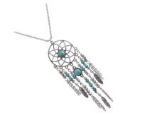 VILLCASE Collier Bohème Attrape-Rêves en Alliage Argenté Pendentif Créatif Unique Bijou Élégant pour Présent et Usage Quotidien