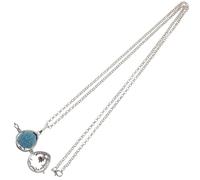 VILLCASE Collier d'Aromathérapie Femme Pendentif Diffuseur Huiles Essentielles en Pierre de Lave Chaîne Blanche K Pendentif Ouvrable et Ajouré Bijou Parfumé pour Usage Couleur Aléatoire