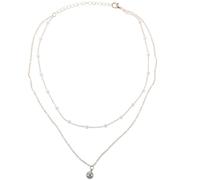 VILLCASE Collier de Perles Superposées pour Femmes à Double Niveau Pendentif en Graine Finition Or Doré Bijou pour Occasions Spéciales et Usage Quotidien