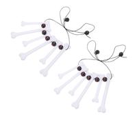 VILLCASE Collier D'halloween Os 2pcs en Plastique Léger et Confortable pour Festivals et Plans de Relations Publiques, Design Unique et Créatif