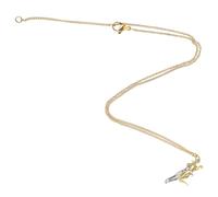 VILLCASE Collier Pendentif Câlin pour Couple, Collier à Nouer Petit Format, Pendentif Or Doré, Bijoux Assortis pour Femmes, Présent Saint-valentin, Symbole D’amour ’affection