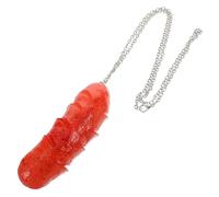 VILLCASE Collier Pendentif Hot-Dog Réaliste en Métal Bijou Amusant pour Femmes Accessoire Original pour Fête et Couple Modèle de Simulation Alimentaire Collier de Nourriture