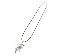VILLCASE Collier Perroquet Élégant Pendentif Unique en Matériau Naturel Chaîne Ras Cou pour Femme Décoration de Cou Chic Adaptée au Quotidien et Occasions Spéciales