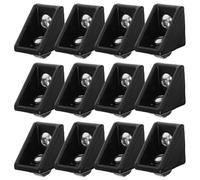 VILLCASE Connecteurs d'extrusion 20 Sets équerres Aluminium Noir 20x20 mm léger pour Meubles et DIY Support en L pour profilés 2020 Design Moderne fiable Couleur Aléatoire
