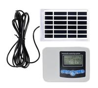VILLCASE Contrôleur D'irrigation Automatique Double Pompe Programmateur D'arrosage, Énergie Économisée, Débit Réglable, pour Usage Jardin et Maison, Matériau Abs Étanche Ip67
