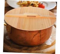 VILLCASE Couvercle de Wok Bois Naturel avec Poignée Anti-projection Huile Léger et Pratique pour Cuisine Maison