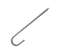 VILLCASE Crochet en J Robuste pour Trampoline Piquets d'Armature en Acier Galvanisé, Fixation Sol pour Camping et Aire de Jeux Extérieur