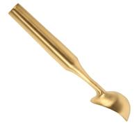 VILLCASE Cuillère à Glace Dorée Acier Inoxydable Petite Cuillère Boule Melon Antiadhésive Design Long Manche pour Crème Glacée Fruits et Pâte Facile à Nettoyer et Résistante