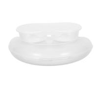 VILLCASE Cuiseur à Œufs Vapeur Micro-ondes 2pcs en Pp Blanc Double Cavité, Facile à Nettoyer, pour Matins Chargés Cuisine