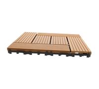 VILLCASE Dalles de Terrasse Clipsables Composite Résistantes Aux Intempéries Antidérapantes pour Balcon Jardin Patio DIY