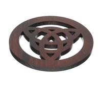 VILLCASE Décoration D'autel Halloween Ornement Pentacle Bois Rétro Pratique | Motif Étoile, Base Plate et Gravures Soignées, pour Contemplation, Tarot, Autel Portable et Protection