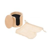 VILLCASE Disques Démaquillants Réutilisables en Fibre de Bambou 16 Pièces Noirs à 3 Couches Lavables et Absorbants Filet de Lavage Boîte en Bambou et Paquet en Coton pour Nettoyage