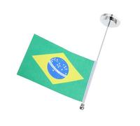 VILLCASE Drapeau de Bureau Brésil avec Support Polyester Installation Rapide pour Décoration de Table Hôtels et Restaurants Ajoute une Touche Festive Au Décor