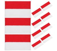 VILLCASE Écusson Thermocollant en Polyester 10 Pièces Brodé Drapeau Indonésien Rouge et Blanc, pour Paquet à Dos et Chaussures, pour Loisirs Créatifs et Collectionneurs
