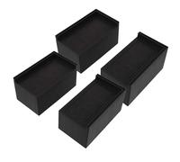 VILLCASE Élevateur Meuble Facile à Installer pour Meubles en Caoutchouc Noir 4 Pièces Patins de Nivellement Stabilité Assurée pour Lit