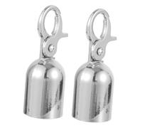 VILLCASE Embout Cordelette Acier Inoxydable Crochet Fin Décoratif pour Garde Corps Butée de Fin Robuste Facile à Fixer Petit Modèle Argenté