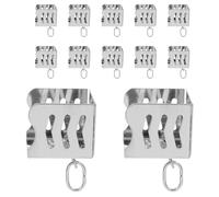 VILLCASE Embouts de Tringle à Rideaux Accessoires de Remplacement 12 Pièces en Acier Inoxydable Argenté pour Rails Droits Carrés pour Tringles Plafond et Séparation de Pièce