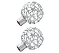 VILLCASE Embouts de Tringle à Rideaux Nordiques Pack de 2 Pièces en Fer Blanc, Décoration de Fenêtre Élégante Design Simple et Moderne pour Salon