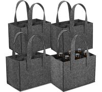 VILLCASE en Feutre Réutilisable Capacité De 6 Bouteilles De Rangement pour Bouteilles Fourre-Tout À Bière À Main Souple