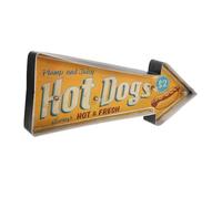 VILLCASE Enseigne Lumineuse Rétro Style Américain Hot Dog Décoration Murale Boutique Éclairage Vintage pour Publicité