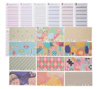 VILLCASE Ensemble 24 Pièces Enveloppes Budget en Papier Couché avec 12 Cartes Budgétaires Colorées, Pochettes Réutilisables pour Espèces et Feuilles de Budget, Organisation Finances