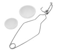 VILLCASE Ensemble Creuset Quartz 100G et Pinces pour Fusion Métaux Cuivre et Argenté Kit Portable pour Création Bijoux et Métallurgie