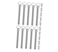 VILLCASE Ensemble De 10 Kit de Réparation Éventail Pliant Rivets Métalliques avec Écrous et Anneaux Accessoires Robustes pour de Ventilateur Manuel Multi pour Réparation Éventails et Papier